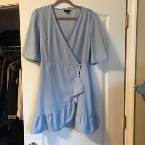 topshop flutter sleeve wrap dress